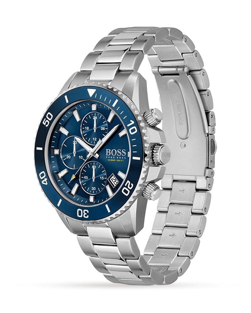 Hugo Boss Admiral Blue Dial Silver Steel Strap Watch for Men - 1513907 Buy Now By Hugo Boss