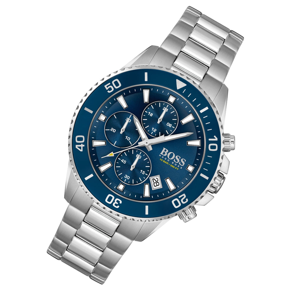 Hugo Boss Admiral Blue Dial Silver Steel Strap Watch for Men - 1513907 Buy Now By Hugo Boss
