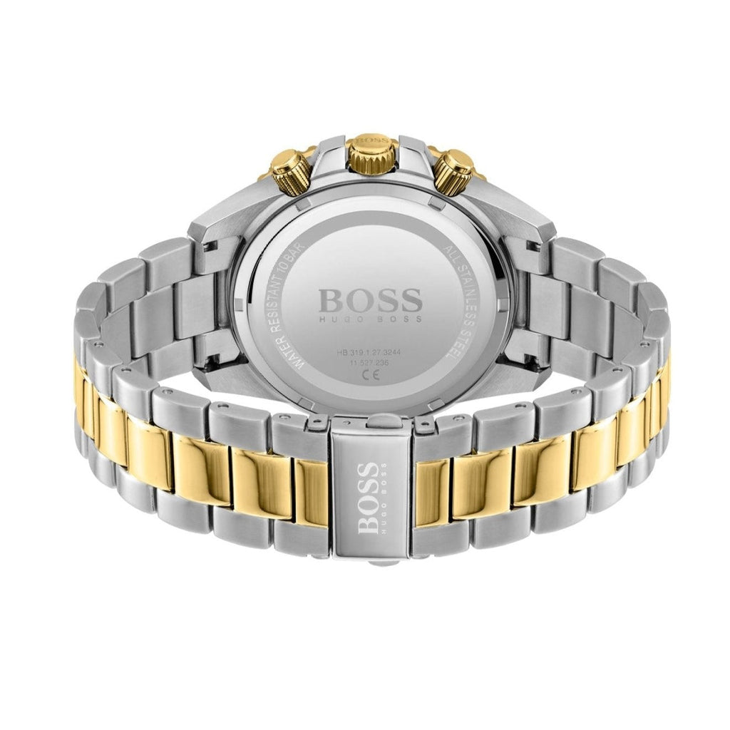 Hugo Boss Admiral Black Dial Two Tone Steel Strap Watch for Men - 1513908 Buy Now By Hugo Boss