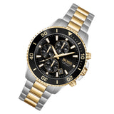 Hugo Boss Admiral Black Dial Two Tone Steel Strap Watch for Men - 1513908 Buy Now By Hugo Boss