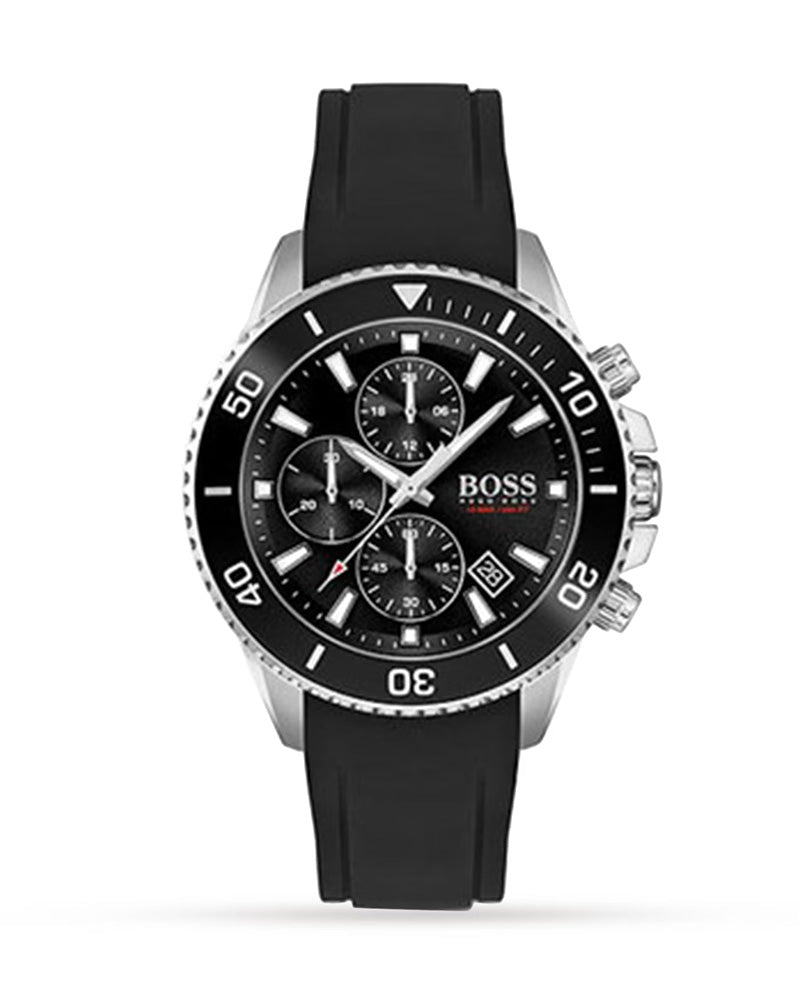 Hugo Boss Admiral Black Dial Black Silicone Strap Watch for Men - 1513912 Buy Now By Hugo Boss