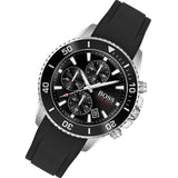 Hugo Boss Admiral Black Dial Black Silicone Strap Watch for Men - 1513912 Buy Now By Hugo Boss