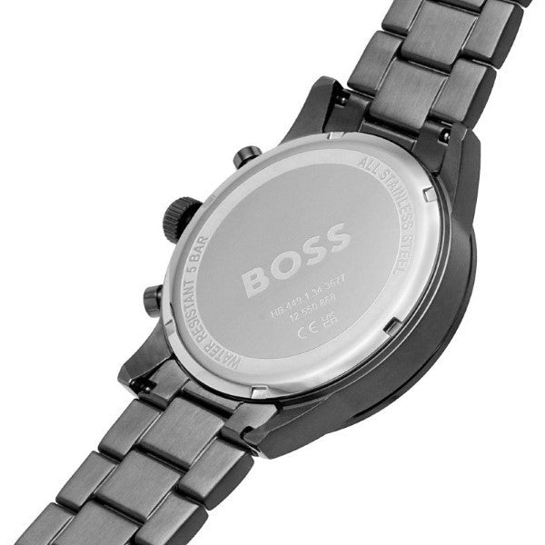 Hugo Boss Allure Chronograph Grey Dial Grey Steel Strap Watch for Men - 1513924 Buy Now By Hugo Boss