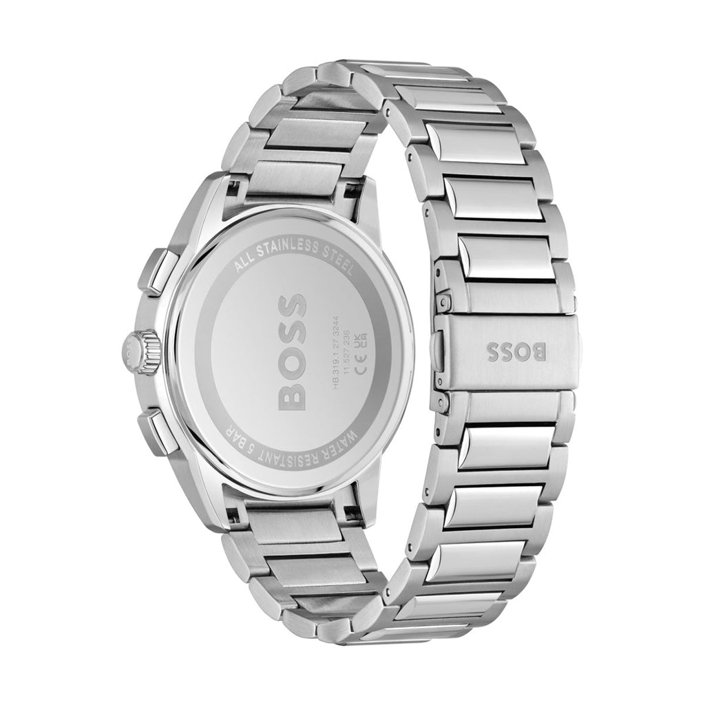 Hugo Boss Dapper Chronograph Blue Dial Silver Steel Strap Watch For Men - 1513927 Buy Now By Hugo Boss