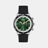 Hugo Boss Santiago Green Dial Black Nylon Strap Watch for Men - 1513936 Buy Now By Hugo Boss