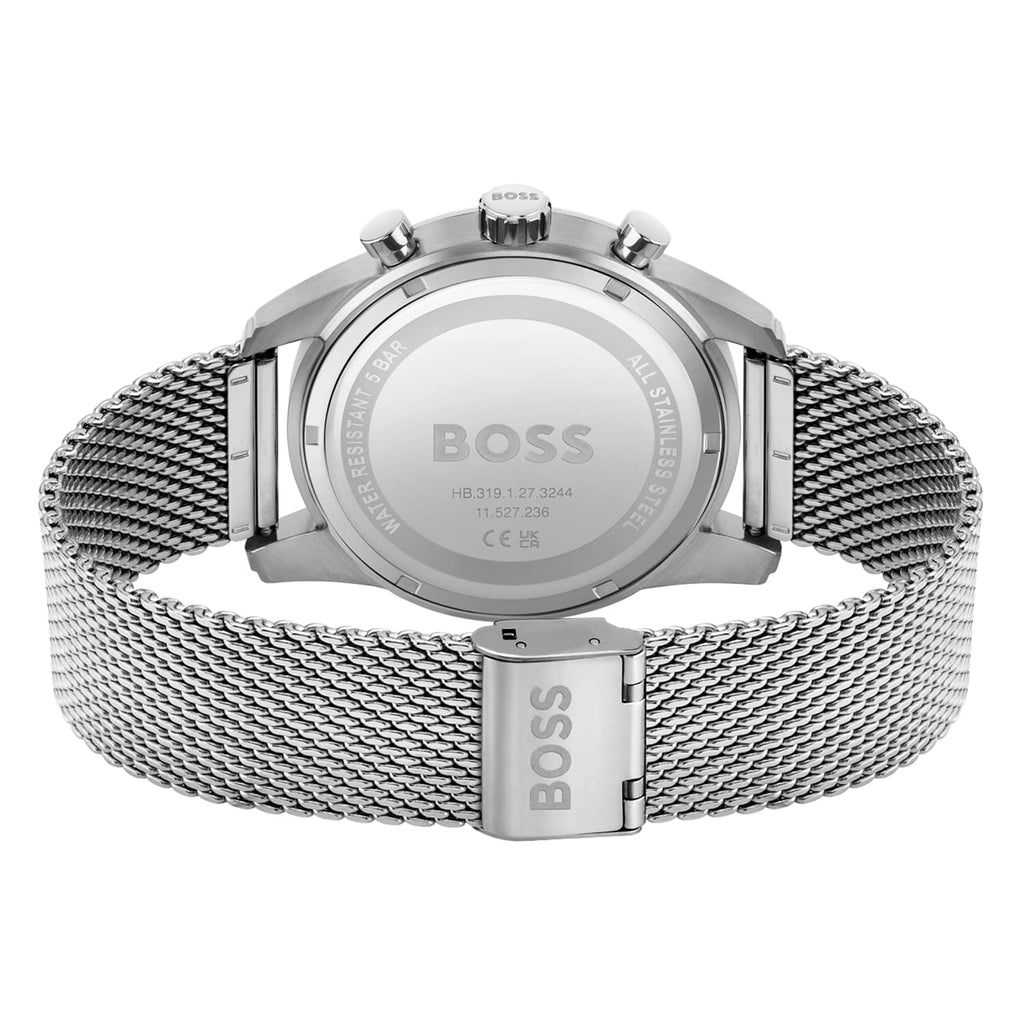 Hugo Boss Skymaster Green Dial Silver Mesh Bracelet Watch for Men - 1513938 Buy Now By Hugo Boss