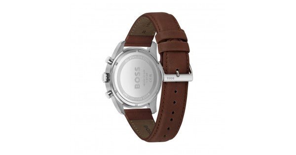 Hugo Boss Skymaster Blue Dial Brown Leather Strap Watch for Men - 1513940 Buy Now By Hugo Boss
