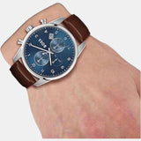 Hugo Boss Skymaster Blue Dial Brown Leather Strap Watch for Men - 1513940 Buy Now By Hugo Boss