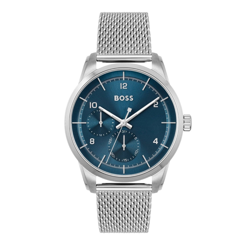 Hugo Boss Sophio Blue Dial Silver Mesh Bracelet Watch for Men - 1513942 Buy Now By Hugo Boss