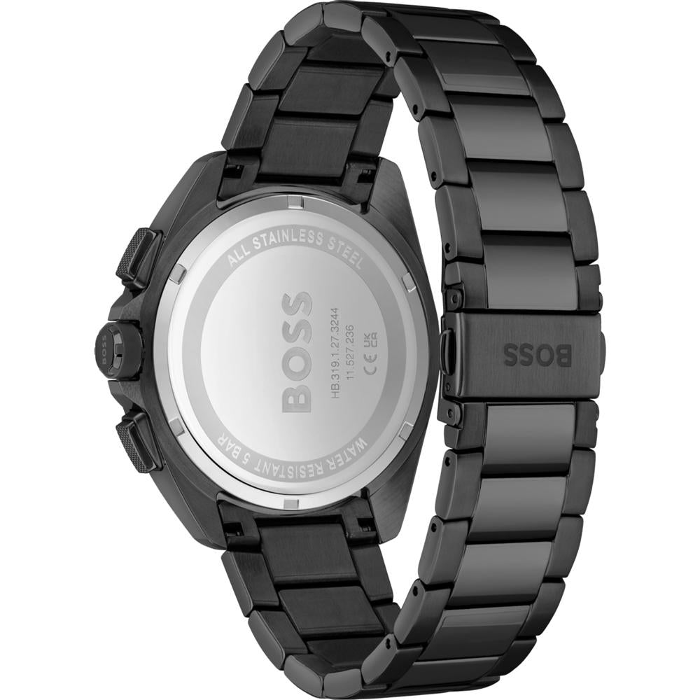 Hugo Boss Volane Black Dial Black Steel Strap Watch for Men - 1513950 Buy Now By Hugo Boss