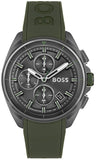 Hugo Boss Volane Chronograph Grey Dial Green Rubber Strap Watch For Men - 1513952 Buy Now By Hugo Boss