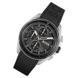 Hugo Boss Volane Grey Dial Black Silicone Strap Watch for Men - 1513953 Buy Now By Hugo Boss