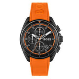 Hugo Boss Volane Black Dial Orange Silicone Strap Watch for Men - 1513957 Buy Now By Hugo Boss