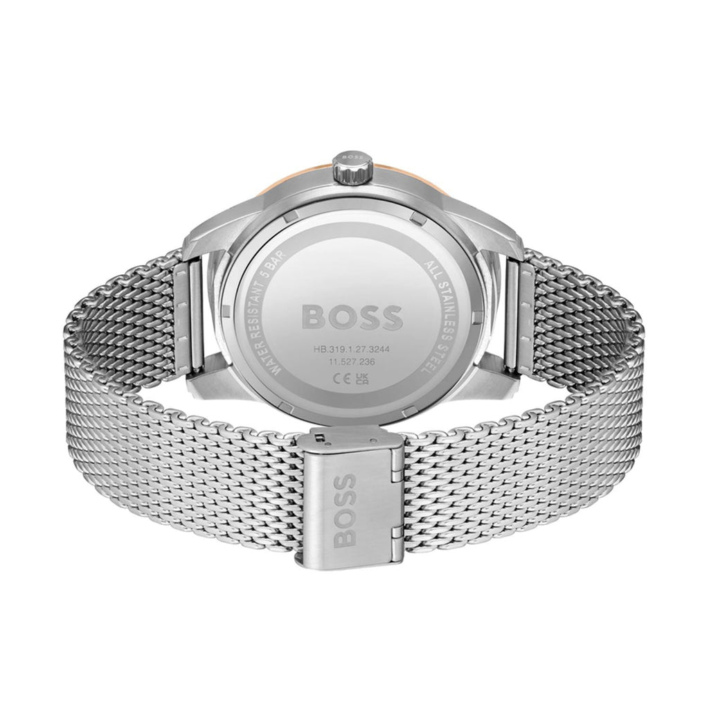 Hugo Boss Sophio Black Dial Silver Mesh Bracelet Watch for Men -1513961 Buy Now By Hugo Boss