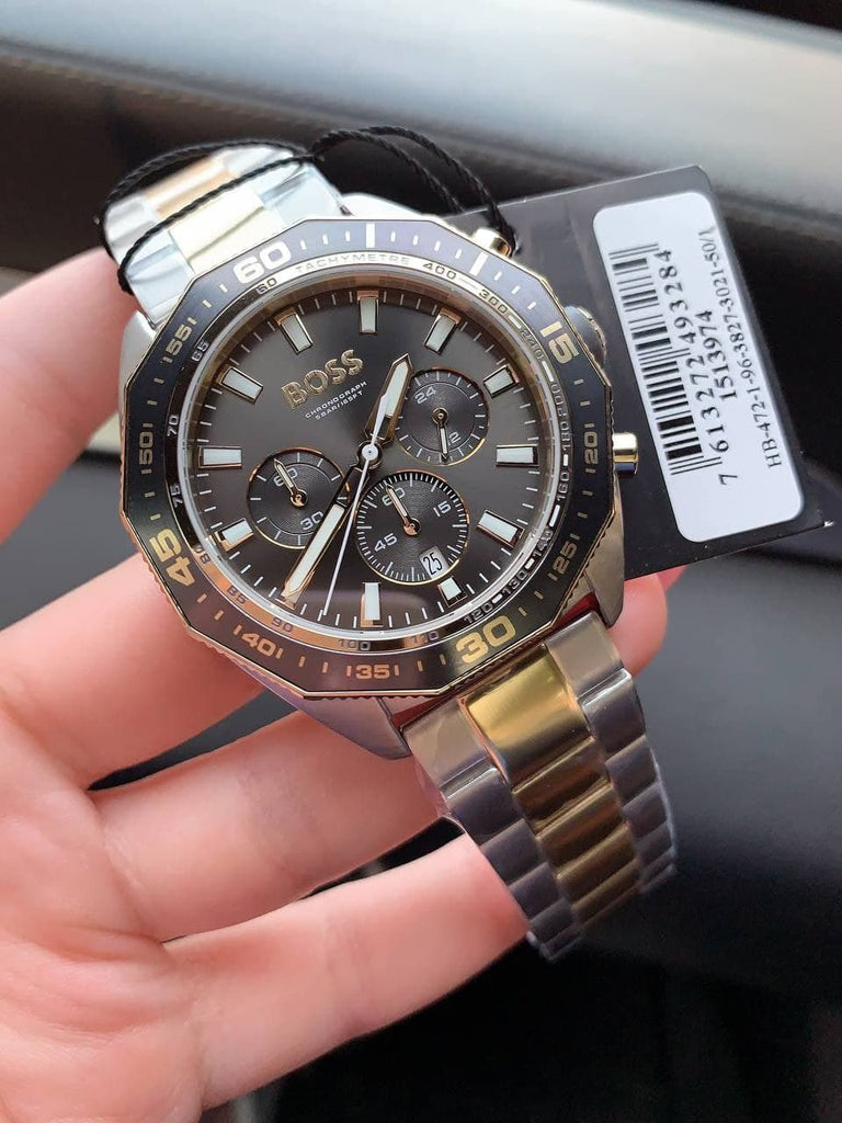 Hugo Boss Energy Chronograph Black Dial Silver Steel Strap Watch For Men - 1513971 Buy Now By Hugo Boss