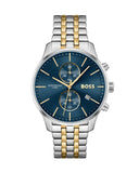 Hugo Boss Associate Blue Dial Two Tone Steel Strap Watch for Men - 1513976 Buy Now By Hugo Boss