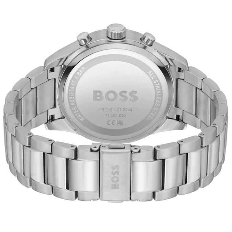 Hugo Boss View Chronograph Blue Dial Silver Steel Strap Watch For Men - 1513989 Buy Now By Hugo Boss