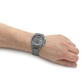 Hugo Boss Steer Chronograph Quartz Grey Dial Grey Steel Strap Watch For Men - 1513996 Buy Now By Hugo Boss