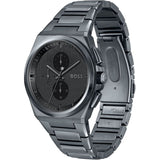 Hugo Boss Steer Chronograph Quartz Grey Dial Grey Steel Strap Watch For Men - 1513996 Buy Now By Hugo Boss