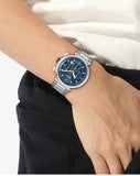 Hugo Boss One Chronograph Blue Dial Silver Steel Strap Watch For Men - 1513999 Buy Now By Hugo Boss
