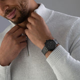 Hugo Boss One Chronograph Black Dial Black Steel Strap Watch For Men - 1514001 Buy Now By Hugo Boss