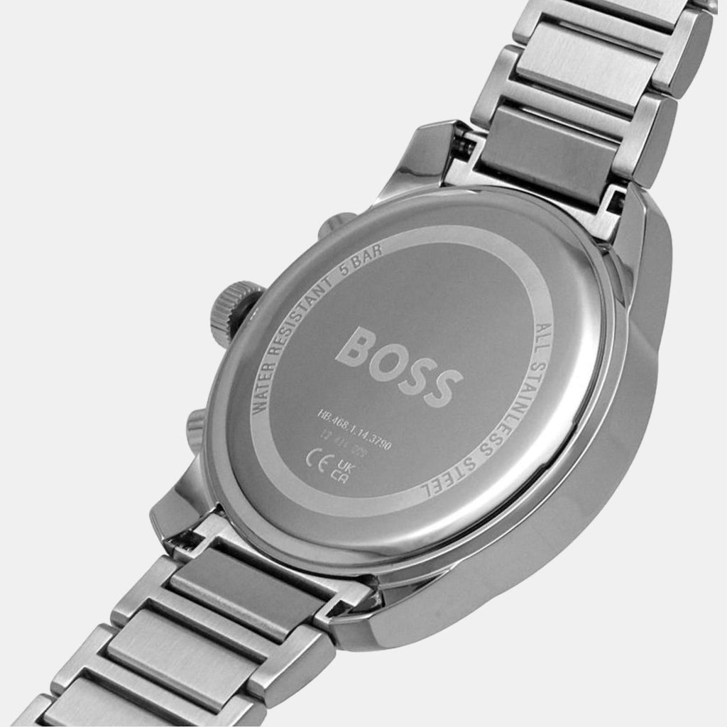 Hugo Boss Trace Chronograph Red Dial Silver Steel Strap Watch For Men - 1514004 Buy Now By Hugo Boss