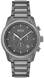 Hugo Boss Trace Chronograph Grey Dial Grey Steel Strap Watch For Men - 1514005 Buy Now By Hugo Boss