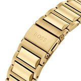 Hugo Boss Trace Chronograph Black Dial Gold Steel Strap Watch For Men - 1514006 Buy Now By Hugo Boss