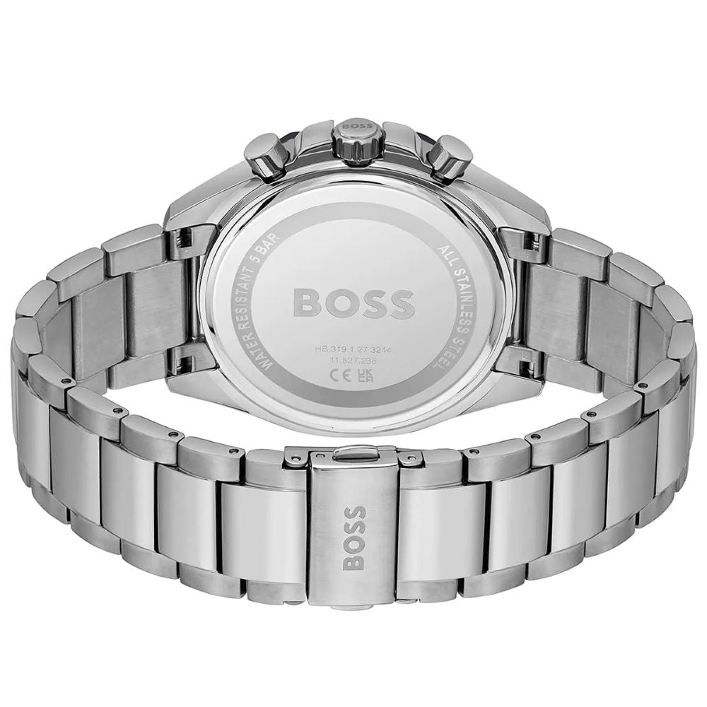 Hugo Boss Cloud Chronograph Blue Dial Silver Steel Strap Watch For Men - 1514015 Buy Now By Hugo Boss