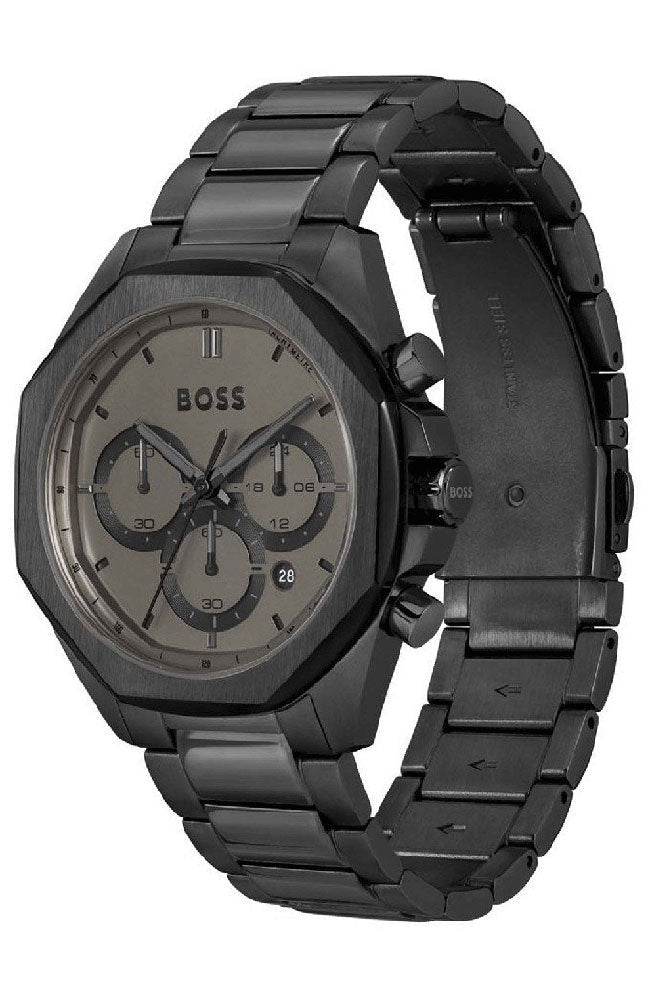 Hugo Boss Cloud Chronograph Black Dial Black Steel Strap Watch For Men - 1514016 Buy Now By Hugo Boss