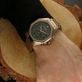 Hugo Boss Classic Chronograph Green Dial Beige Gold Steel Strap Watch For Men - 1514019 Buy Now By Hugo Boss