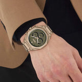 Hugo Boss Classic Chronograph Green Dial Beige Gold Steel Strap Watch For Men - 1514019 Buy Now By Hugo Boss