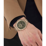 Hugo Boss Classic Chronograph Green Dial Beige Gold Steel Strap Watch For Men - 1514019 Buy Now By Hugo Boss