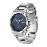 Hugo Boss Steer Chronograph Blue Dial Silver Steel Strap Watch For Men - 1514048 Buy Now By Hugo Boss