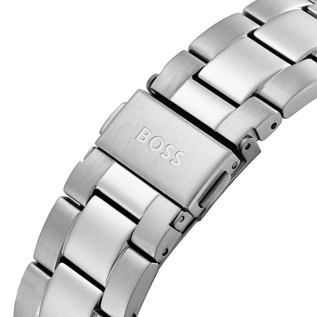 Hugo Boss Troper Chronograph Blue Dial Silver Steel Strap Watch For Men - 1514057 Buy Now By Hugo Boss
