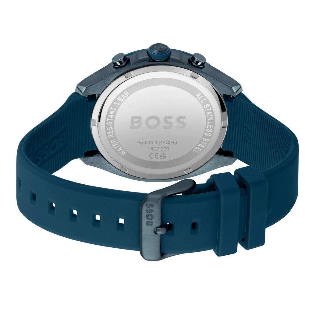 Hugo Boss Velocity Chronograph Blue Dial Blue Rubber Strap Watch For Men - 1514061 Buy Now By Hugo Boss