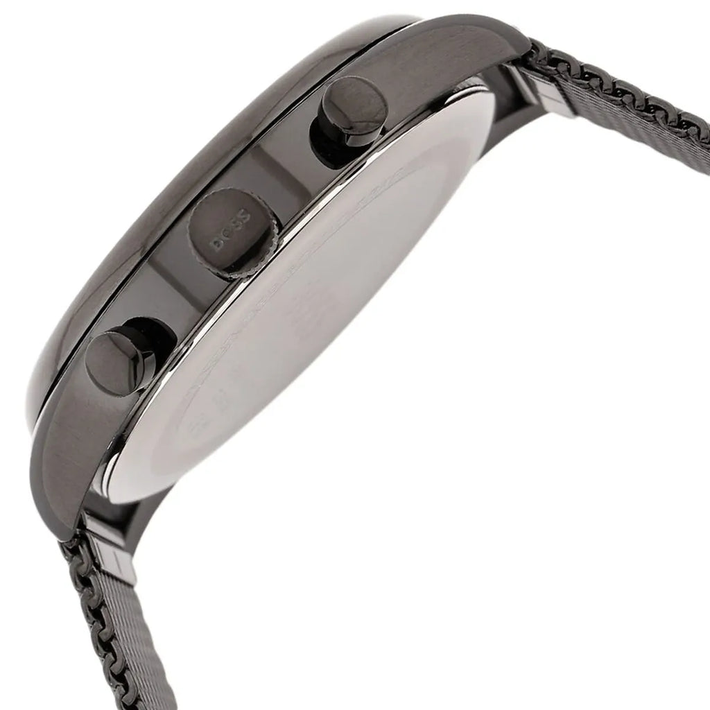 Hugo Boss Gregor Chronograph Black Dial Black Mesh Bracelet Watch For Men - 1514065 Buy Now By Hugo Boss