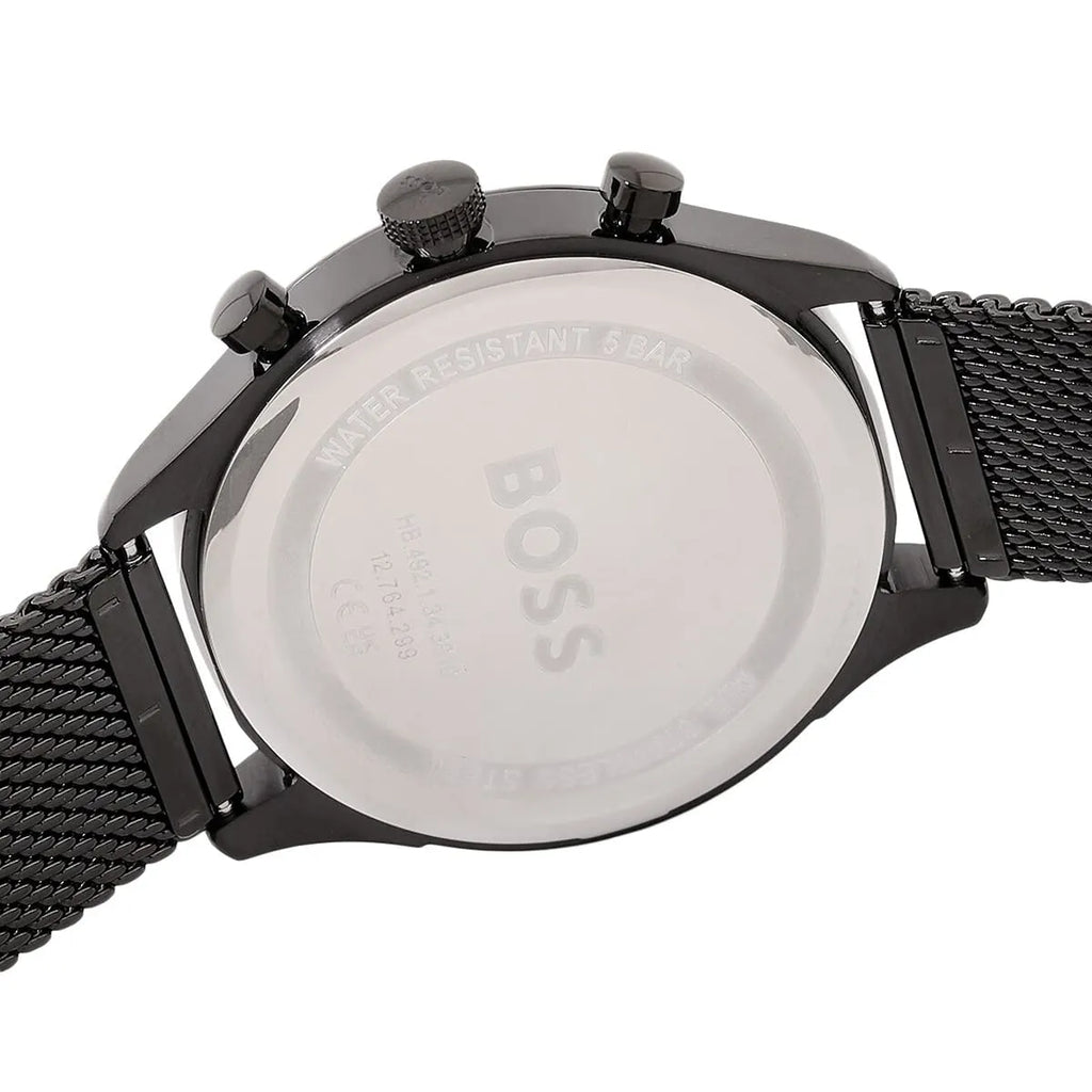 Hugo Boss Gregor Chronograph Black Dial Black Mesh Bracelet Watch For Men - 1514065 Buy Now By Hugo Boss