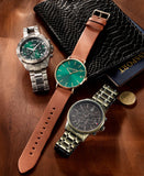 Coach Charles Green Dial Brown Leather Strap Watch for Men - 14602435 Buy Now By Coach