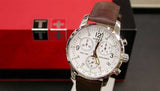 Tissot T Race PRC 200 Chronograph White Dial Brown Leather Strap Watch for Men - T17.1.516.32 Buy Now By Tissot