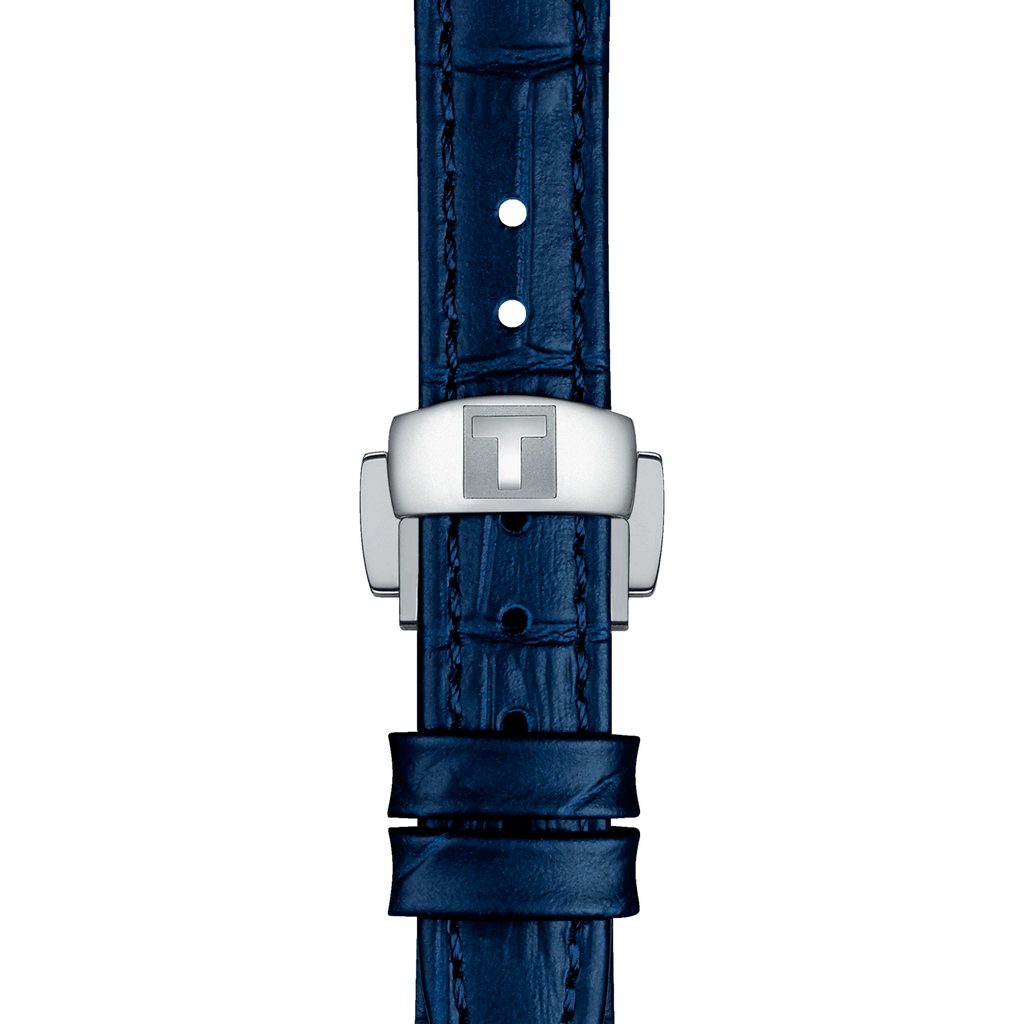 Tissot Bellissima Automatic Silver Dial Blue Leather Strap Watch For Women - T126.207.16.013.00 Buy Now By Tissot