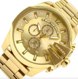 Diesel Mega Chief Chronograph Gold Dial Gold Steel Strap Watch For Men - DZ4360 Buy Now By Diesel