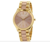 Michael Kors Slim Runway Pink Dial Two Tone Steel Strap Watch for Women - MK3493 Buy Now By Michael Kors