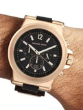 Michael Kors Dylan Black Dial Black Rubber Strap Watch for Men - MK8184 Buy Now By Michael Kors