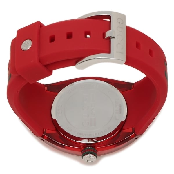 Gucci Sync Quartz Red Dial Red Rubber Strap Watch For Women - YA137303 Buy Now By Gucci