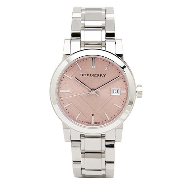 Burberry The City Pink Dial Silver Steel Strap Watch for Women - BU9124 Buy Now By Burberry
