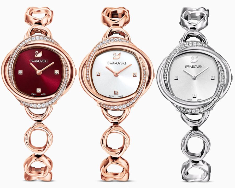 Swarovski Crystal Flower Silver Dial Silver Steel Strap Watch for Women - 5547622 Buy Now By Swarovski