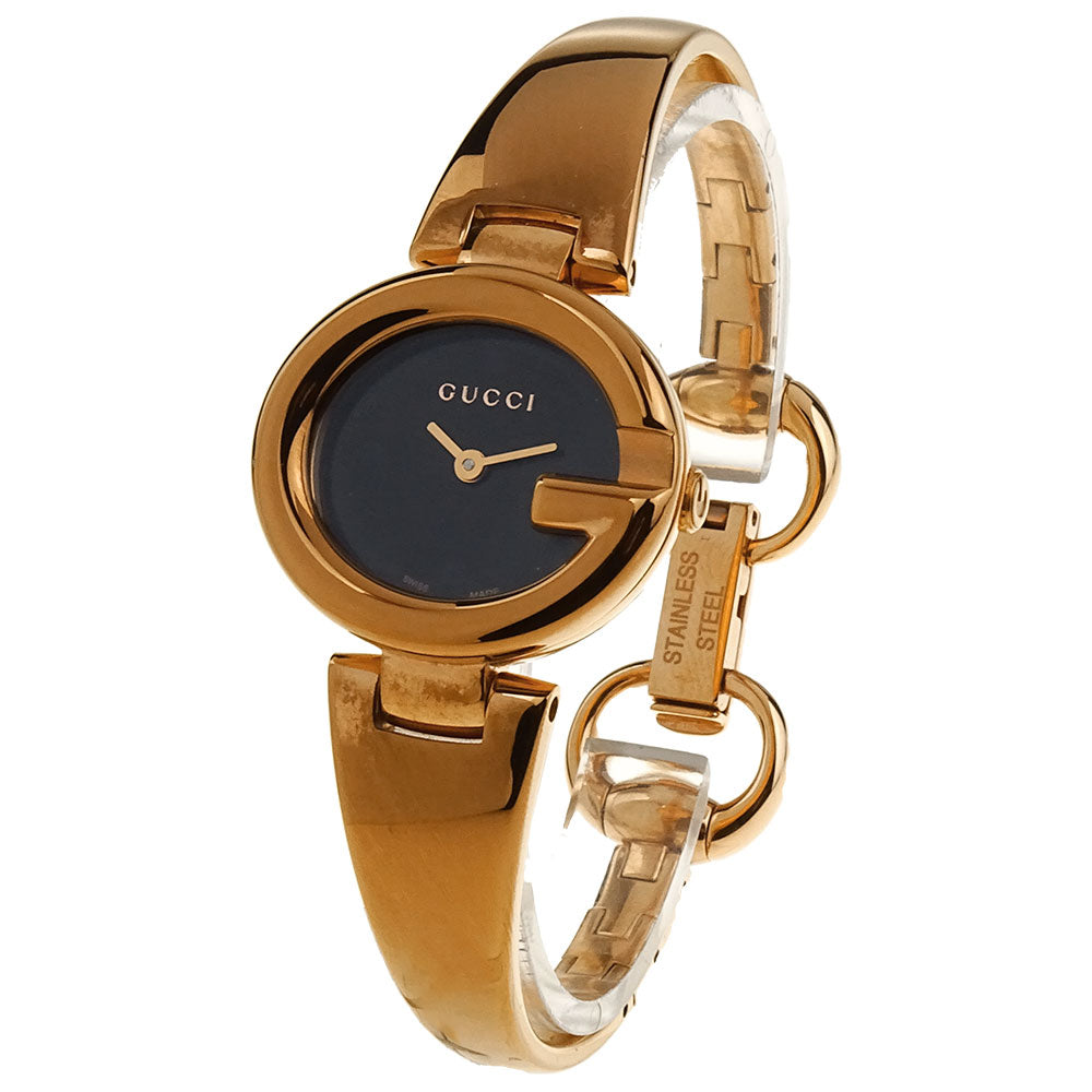 Gucci Guccissima Collection Quartz Black Dial Rose Gold Steel Strap Watch For Women - YA134509 Buy Now By Gucci
