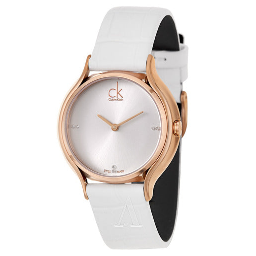 Calvin Klein Skirt White Dial White Leather Strap Watch for Women - K2U236KW Buy Now By Calvin Klein