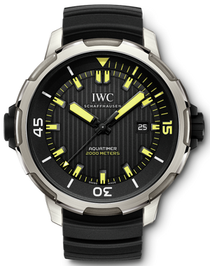 IWC Aquatimer Automatic 2000 Black Dial Black Rubber Strap Watch for Men - IW358001 Buy Now By IWC